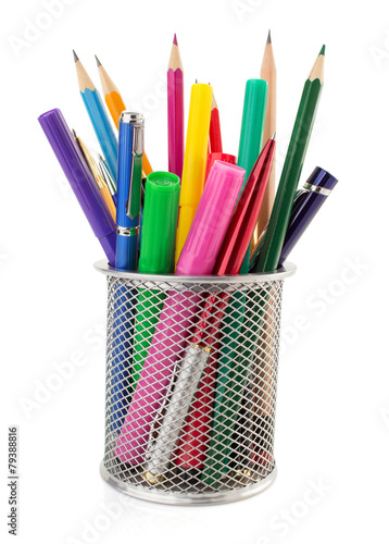 Slika na platnu holder basket and pen with pencil