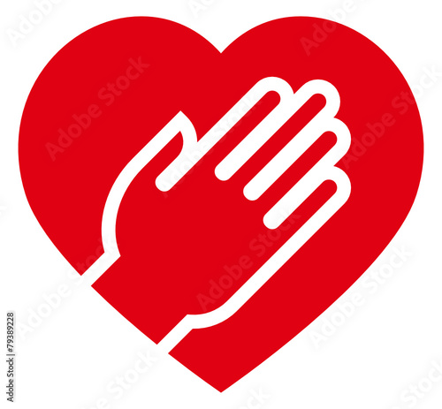 Hand on heart icon