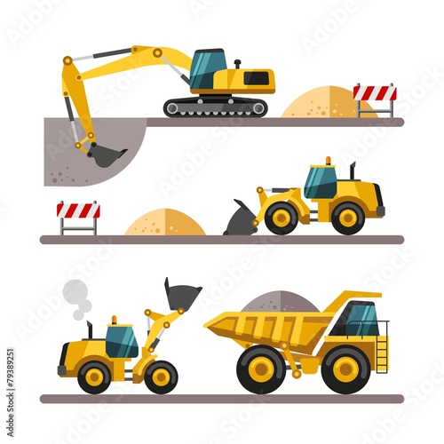 Construction equipment and machinery.