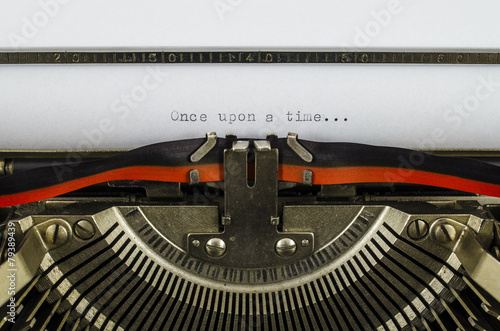Once upon a time... word printed on an old typewriter