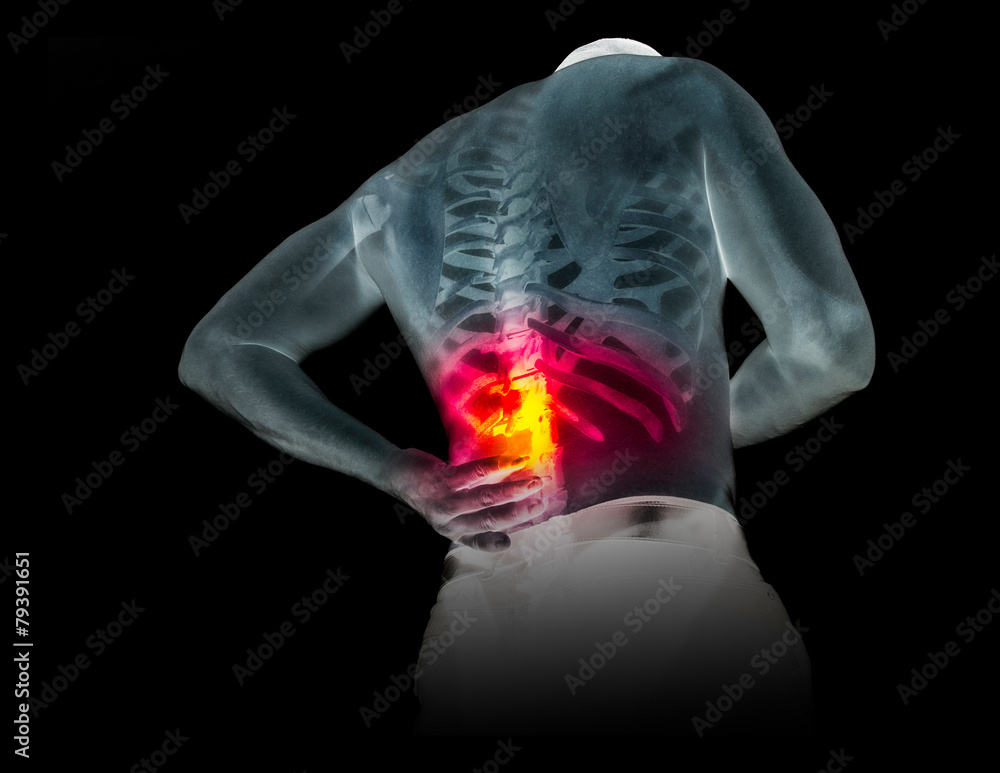 Human skeleton under the x-rays isolated on black background Human skeleton under the x-rays isolated on black background