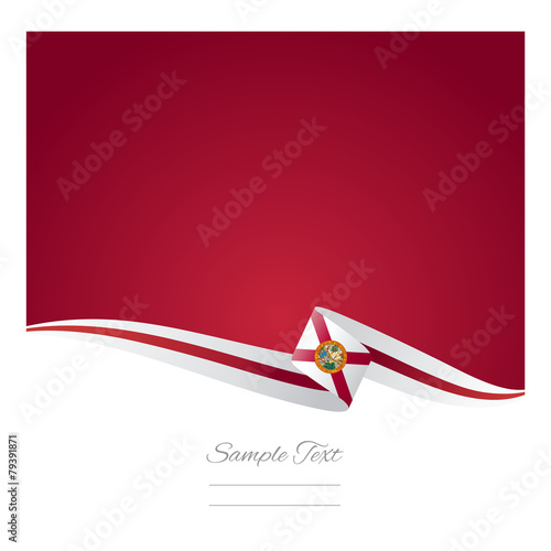Florida ribbon flag vector