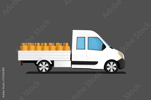 Van FlatBed Gas Containers