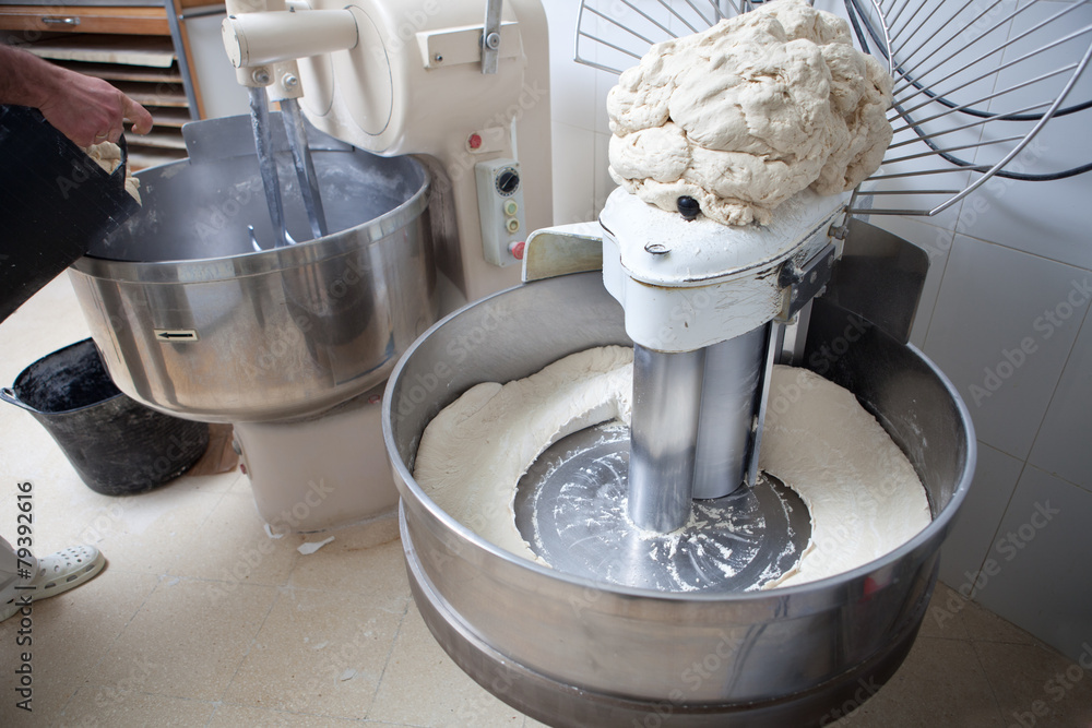Fototapeta premium Kneading dough for bread