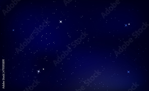 Vector abstract space background. Stars, galaxy and nebula