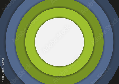 6 concentric circles in cold colors background