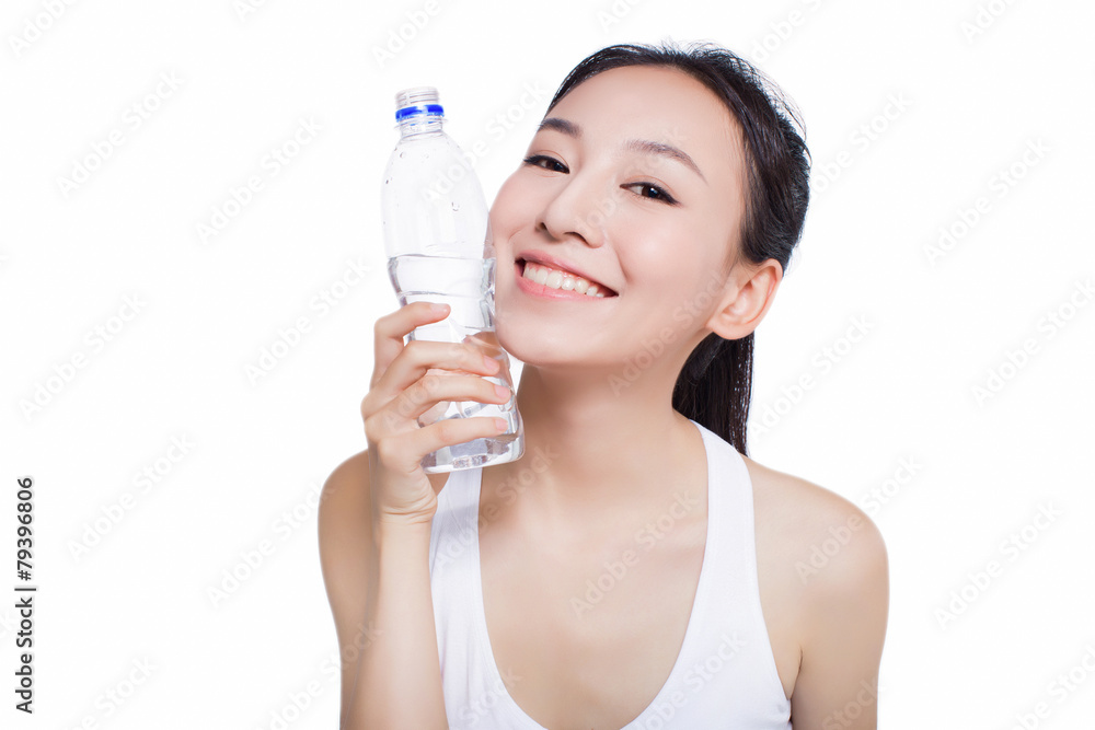 healthy asian woman with water bottle healthy asian woman with water bottle