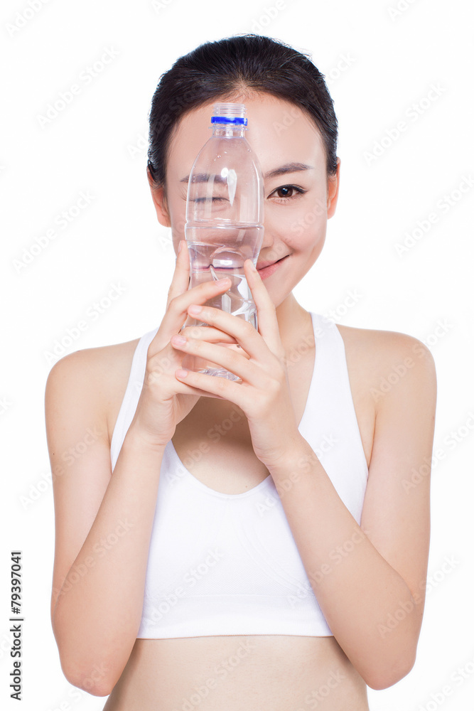 healthy asian woman with water bottle healthy asian woman with water bottle