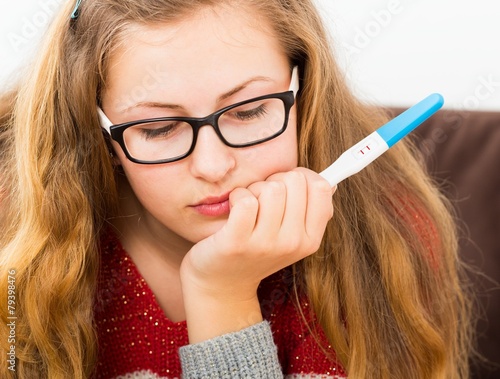 Canvas Print depressed Teenager