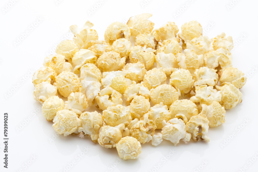 Popcorn isolated on the white background. Popcorn isolated on the white background.