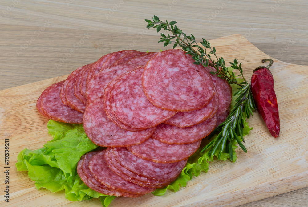Sliced salami Sliced salami