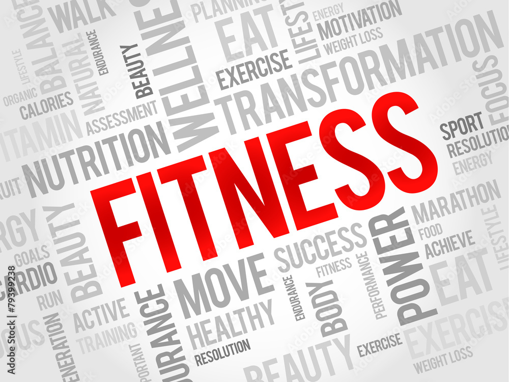 FITNESS word cloud, sport, health concept FITNESS word cloud, sport, health concept