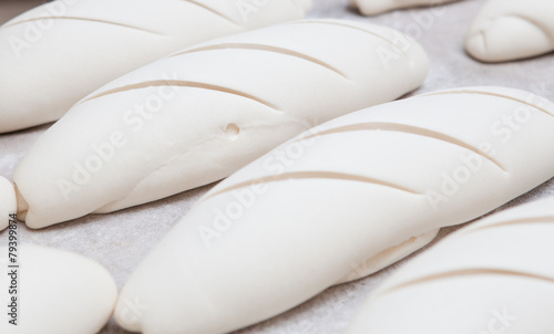 Bread rolls just after being shaped