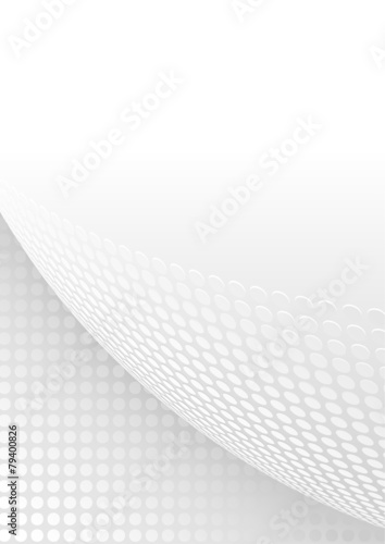 White and Gray Abstract Background with Dotted Page Curl