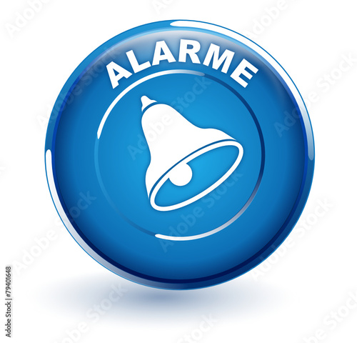 alarme sur bouton bleu