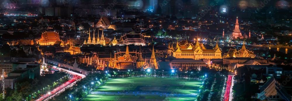 Fototapeta premium Wat phra kaew panorama