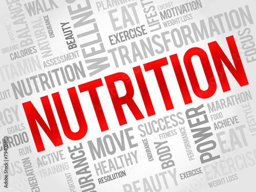 NUTRITION word cloud, fitness, sport, health concept