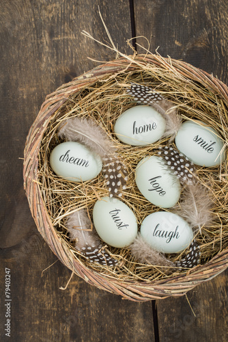 Eggs with messages