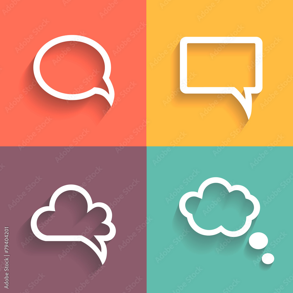 set different retro styled speech bubbles. set different retro styled speech bubbles.