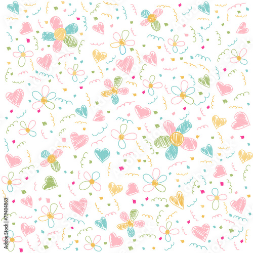 Seamless floral pattern, wallpaper