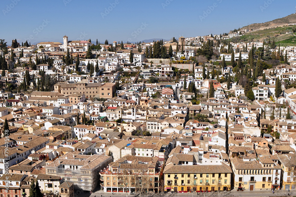 aerial view of Granada,Spain