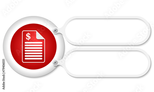 white frames and document icon and dollar symbol