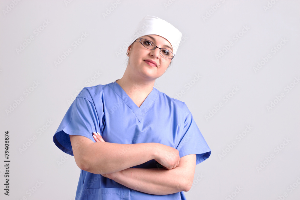 Woman Doctor with Operational Hat