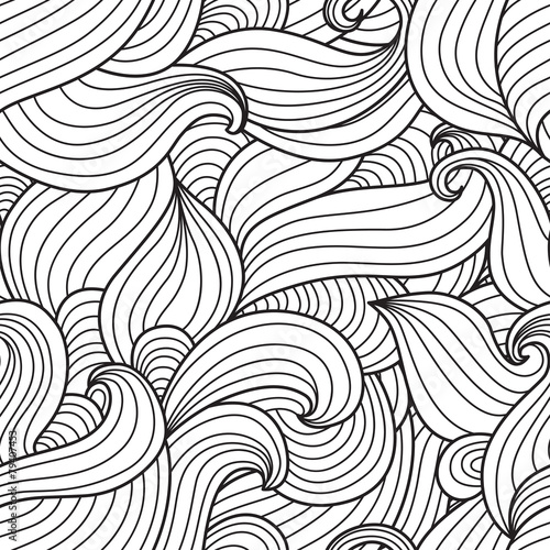 Seamless ornament wave