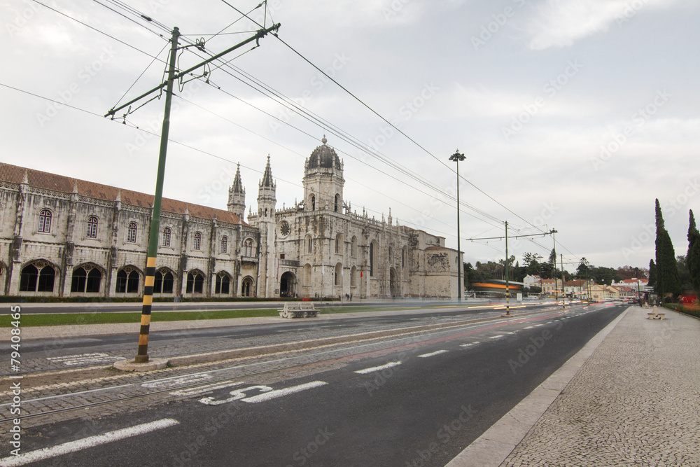 Famous landmark, Monastery of Jeronimos in Lisbon, Portugal.
