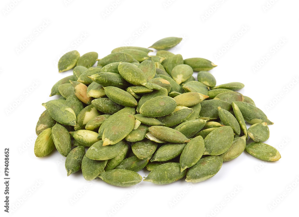 pumpkin seeds on white background pumpkin seeds on white background
