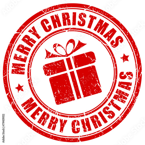 Merry christmas stamp