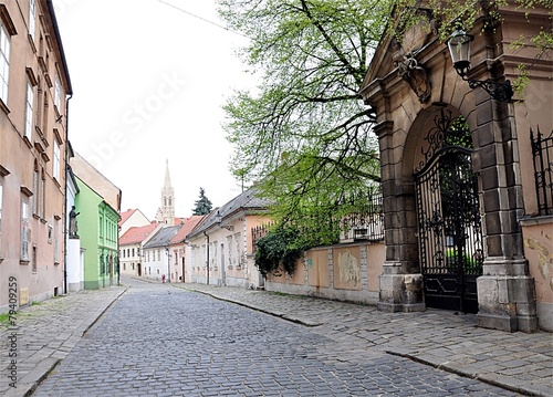 Photography street in the city of Bratislava, Slovakia, Europe