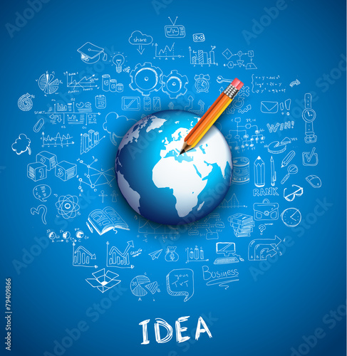 Idea Concept Layout for Brainstorming and Infographic background