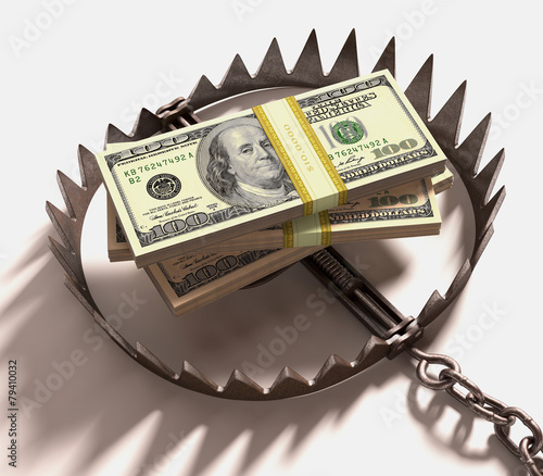 Money Trap. Clipping path included. photo