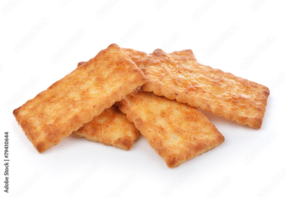 Cracker on white background Cracker on white background