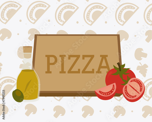 Pizza design, vector illustration.
