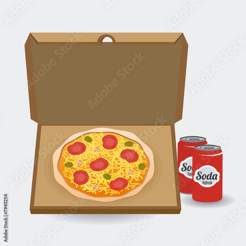 Pizza design, vector illustration.