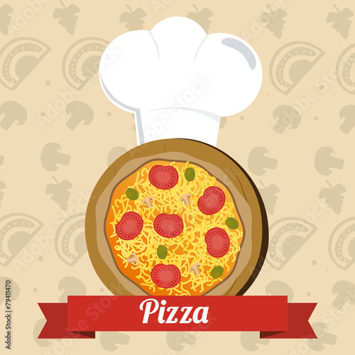 Pizza design, vector illustration.