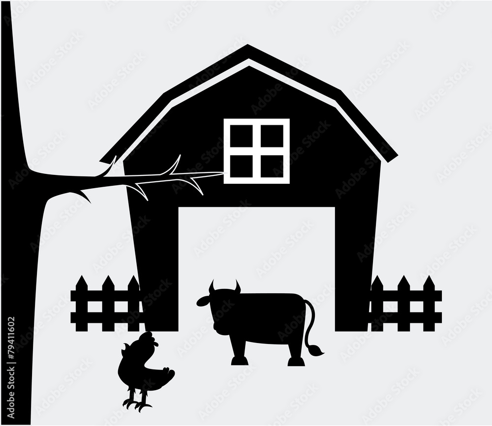 Fototapeta premium Farm design, vector illustration.