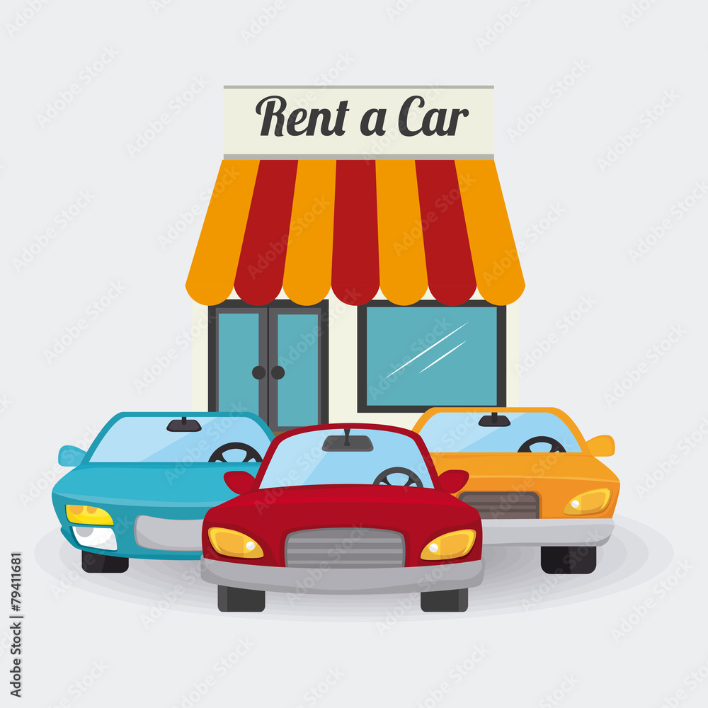 Rent a car design, vector illustration. Rent a car design, vector illustration.
