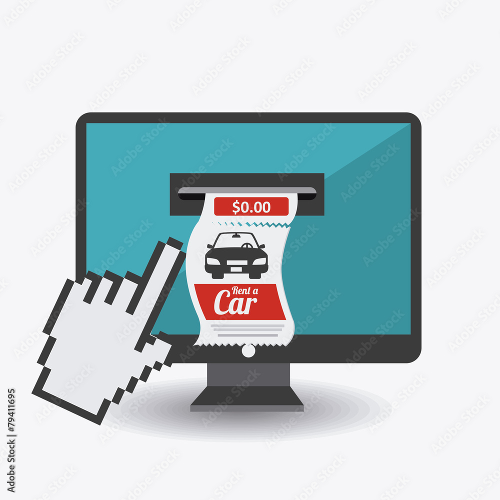 Rent a car design, vector illustration. Rent a car design, vector illustration.