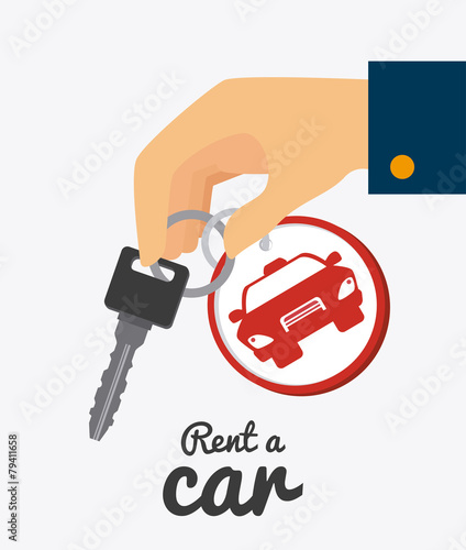 Rent a car design, vector illustration.