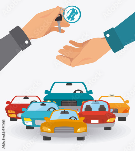 Rent a car design, vector illustration.