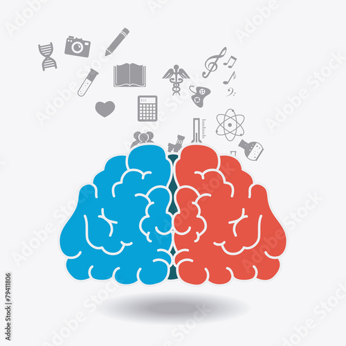 Brain design, vector illustration.