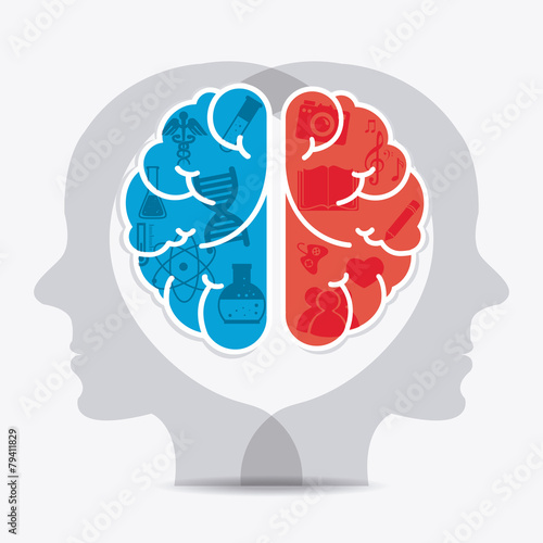Brain design, vector illustration.
