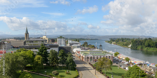 Clouds over Valdivia downtown, Chile photo