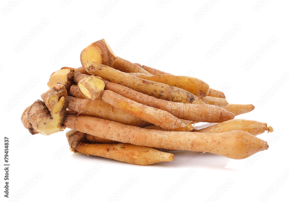 Fingerroot, Kaempfer, Boesenbergia on white background Fingerroot, Kaempfer, Boesenbergia on white background