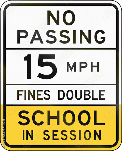 United states school warning sign: Speed limit, Arizona