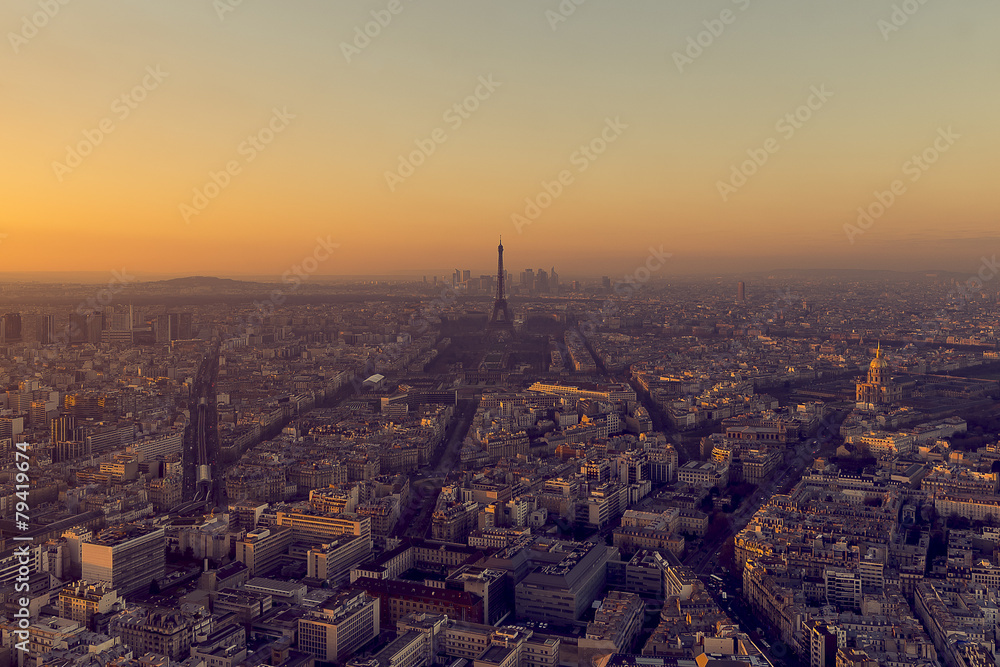 Sunset over Paris