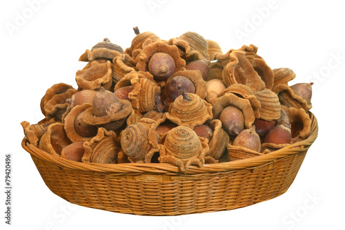 close up nut in basket